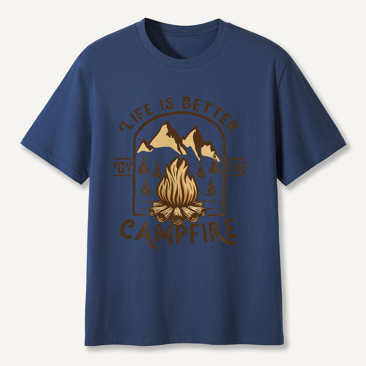 Life Is Better by the Campfire Mountain Camp T-Shirt