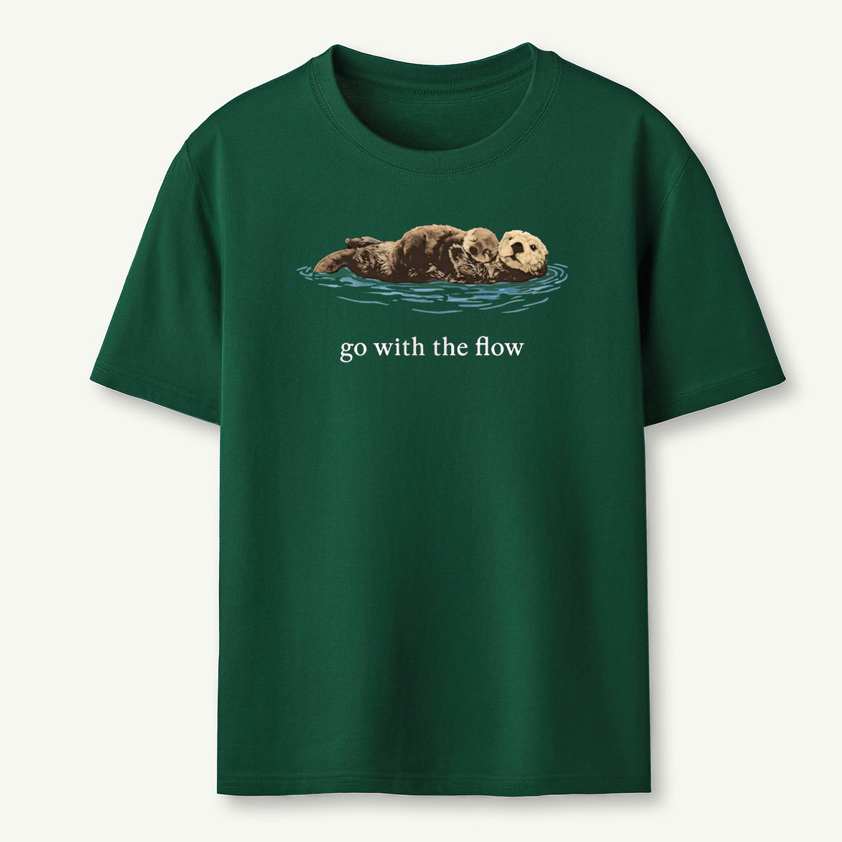 Go With The Flow Sea Otter Wildlife Nature T-Shirt