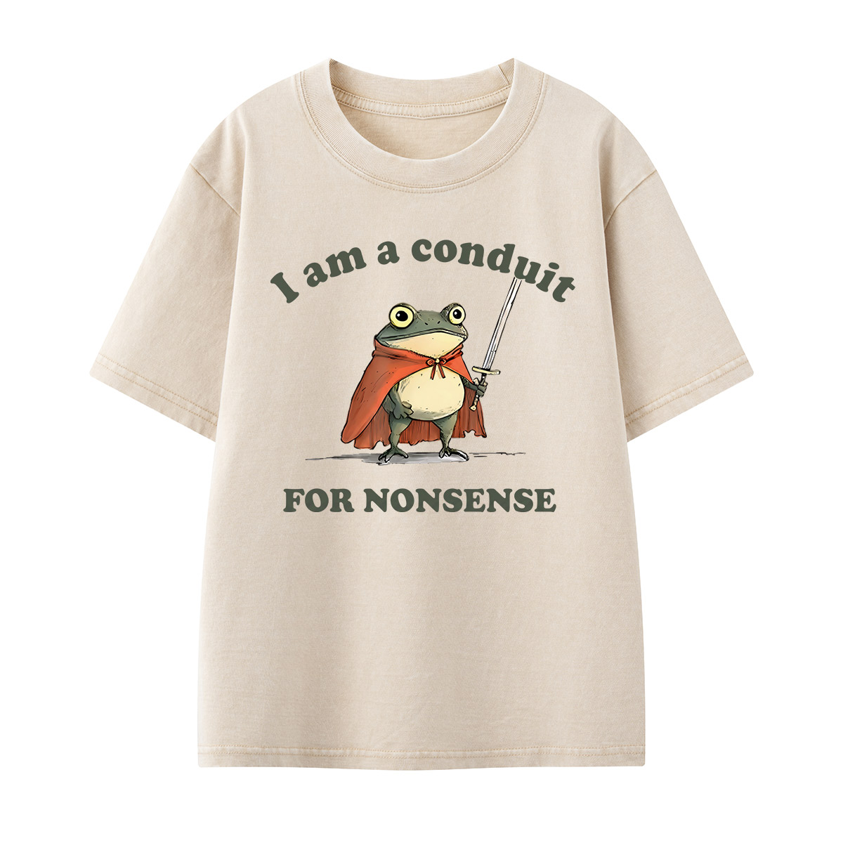 I Am A Conduit For Nonsense Kids Washed T-Shirt
