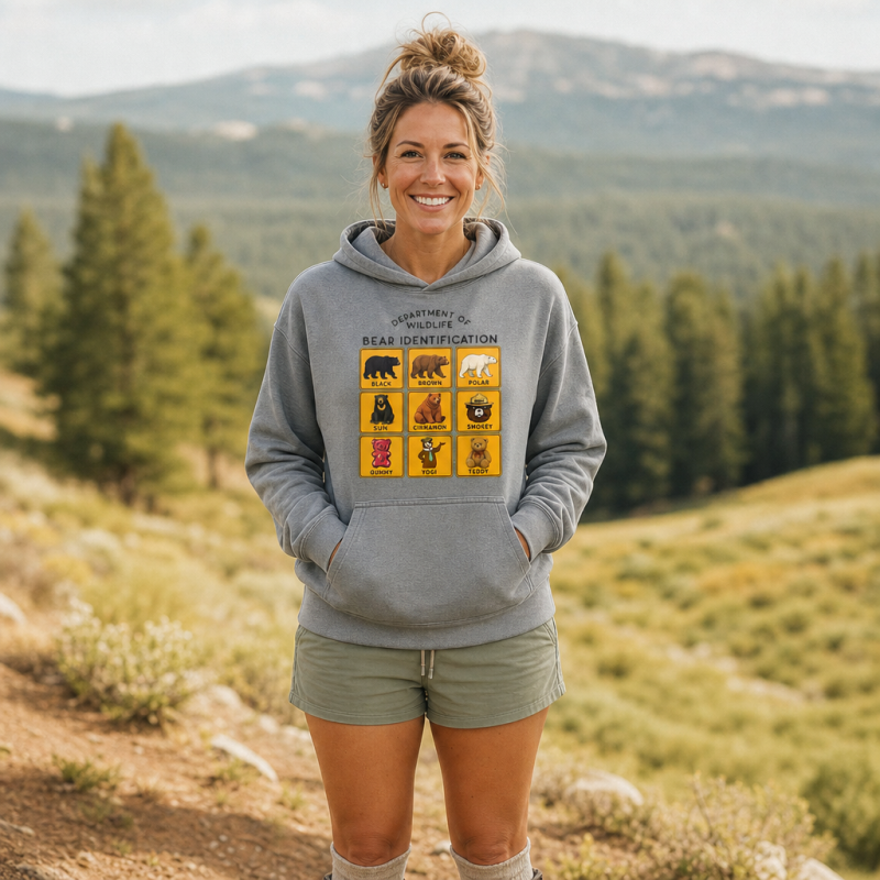 Department of Wildlife Bear Identification Gummy Bear Washed Hoodie