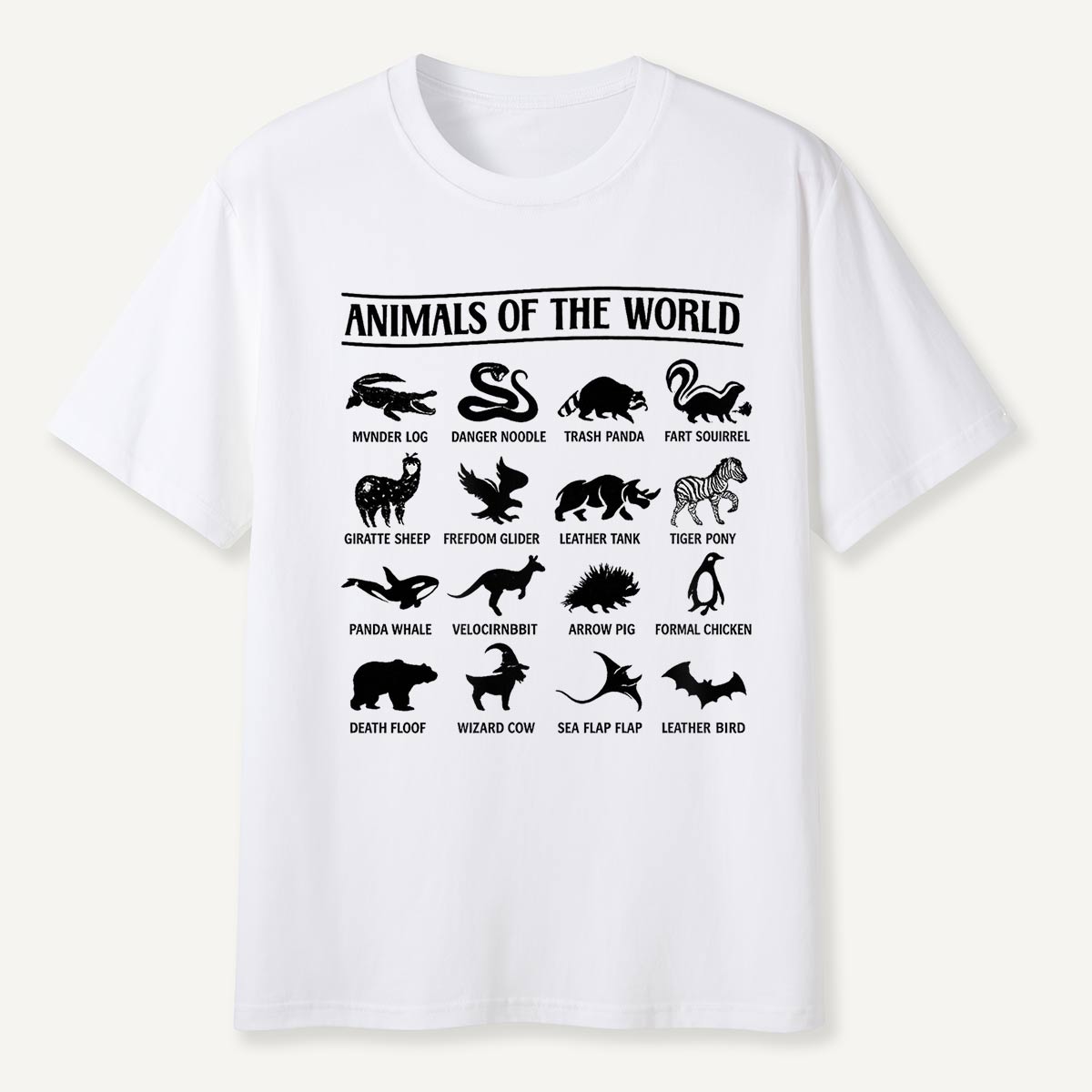Animals of the World Funny Names T-Shirt