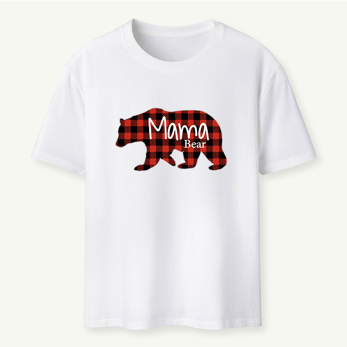 Mommy Bear Buffalo Red Plaid T-Shirt