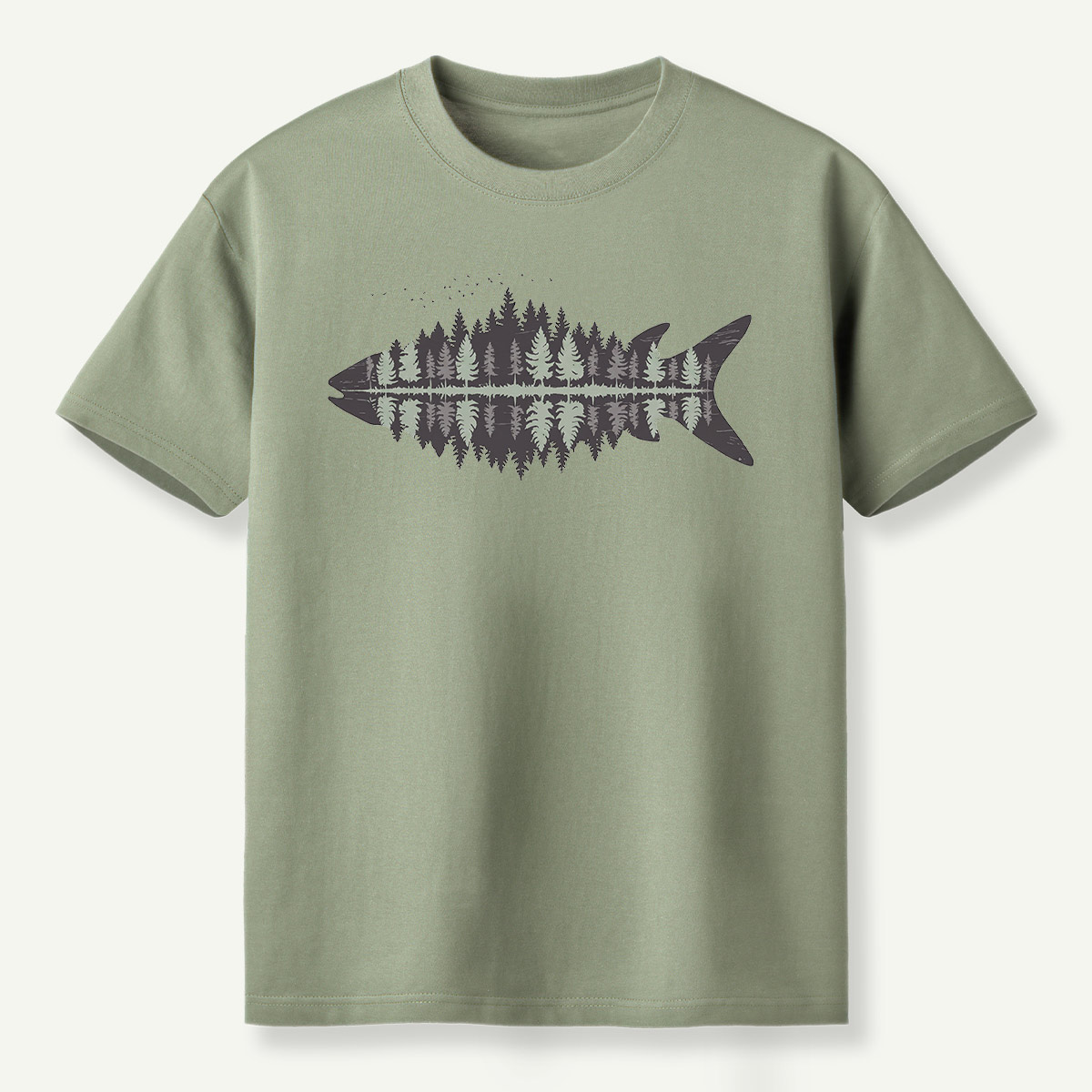 Fish Skeleton Minimalist Anatomy T-Shirt