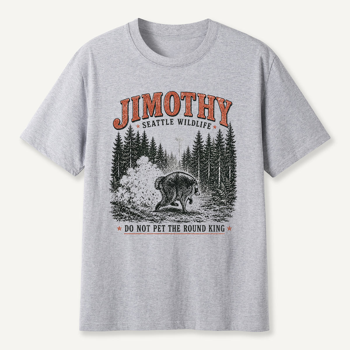 Jimothy Seattle Wildlife Round King T-Shirt