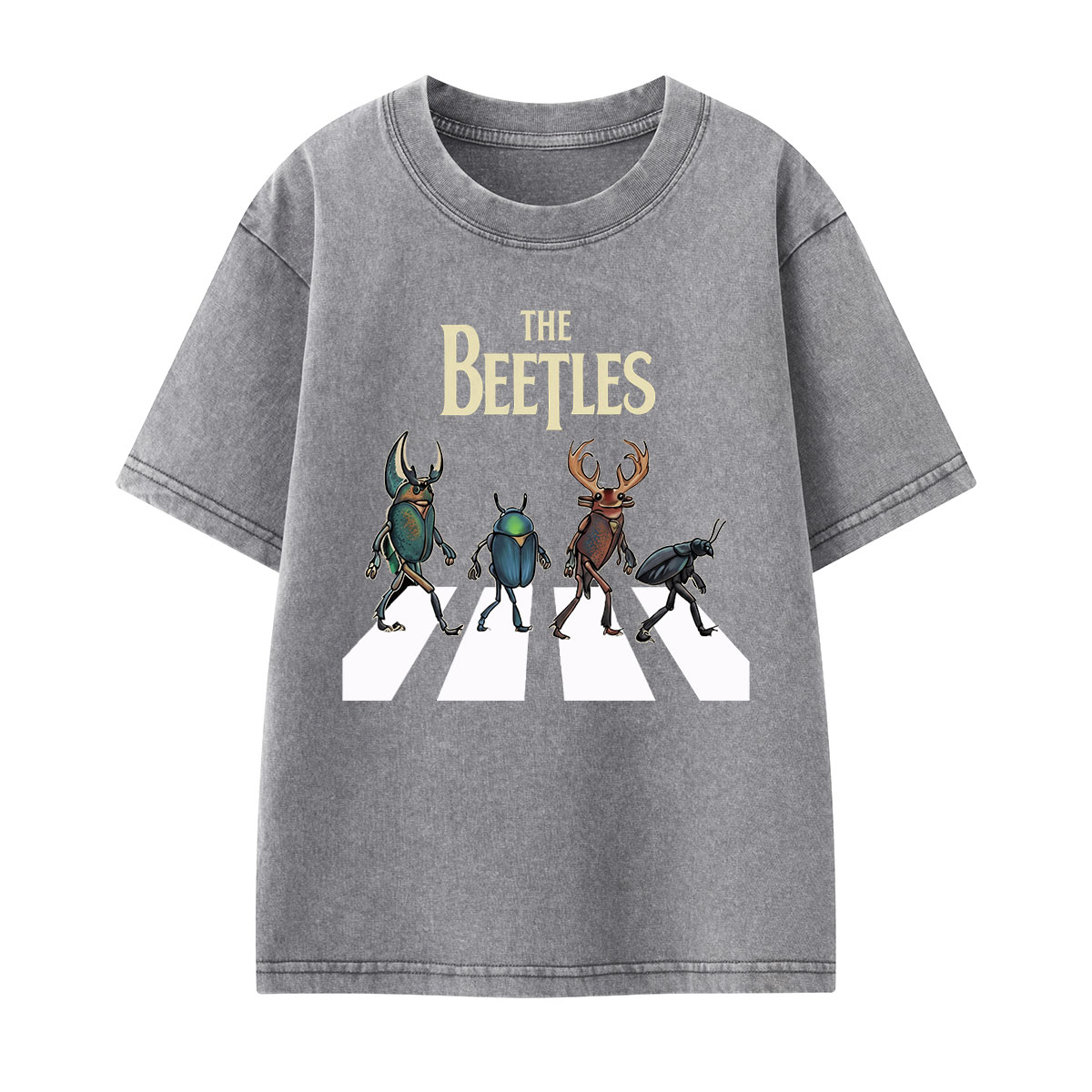 The Beetles Funny Insect Band Kids Washed T-Shirt