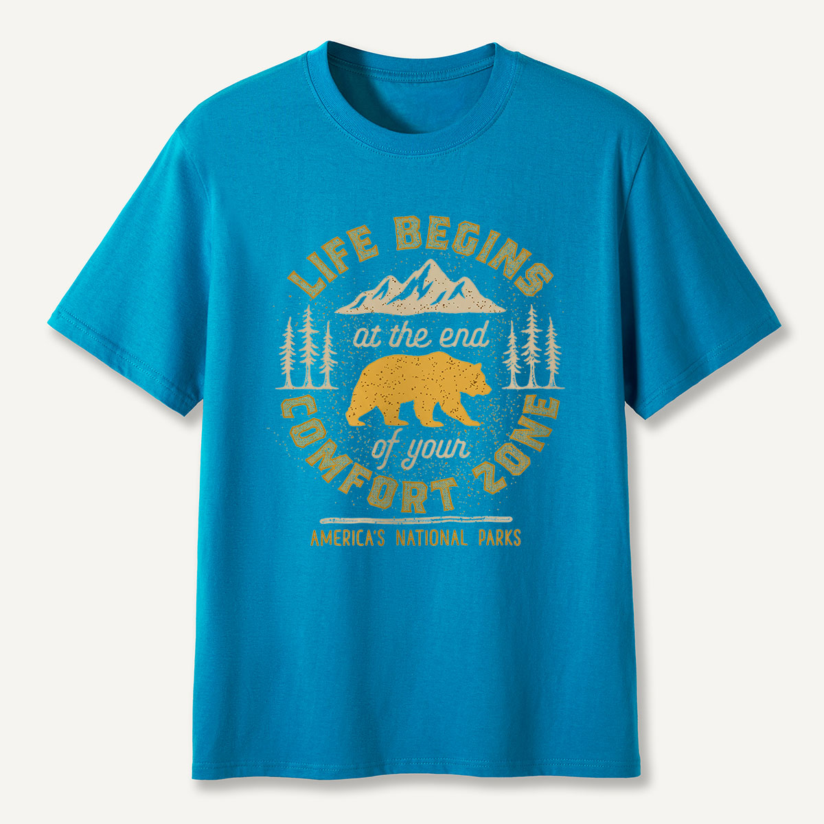 Life Begins at the End of Your Comfort Zone Bear T-Shirt