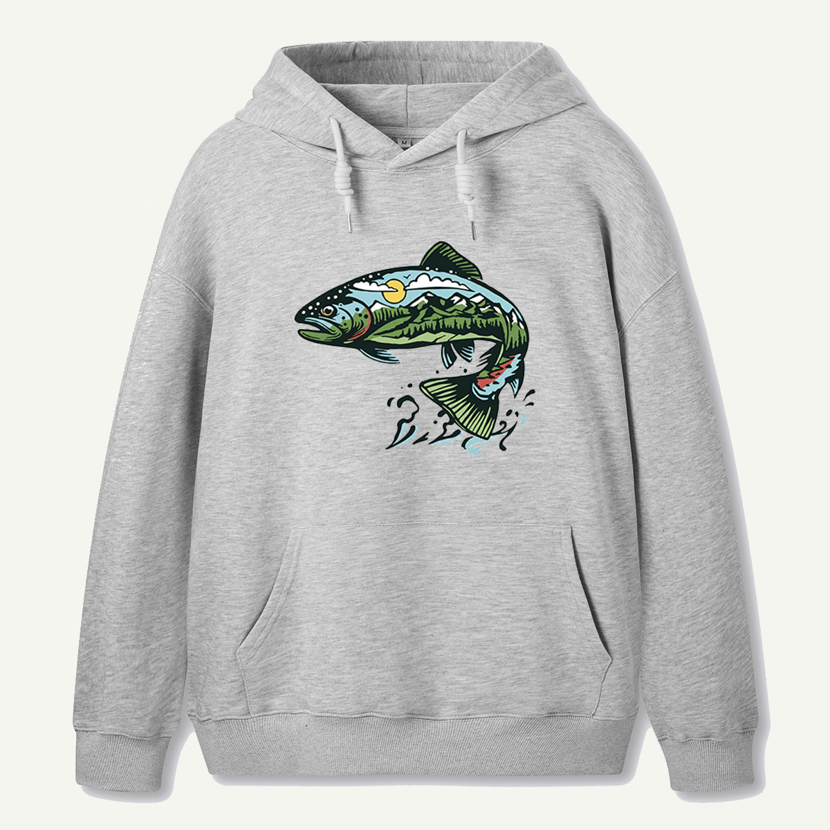 Mountain Moon Inside The Trout Hoodie