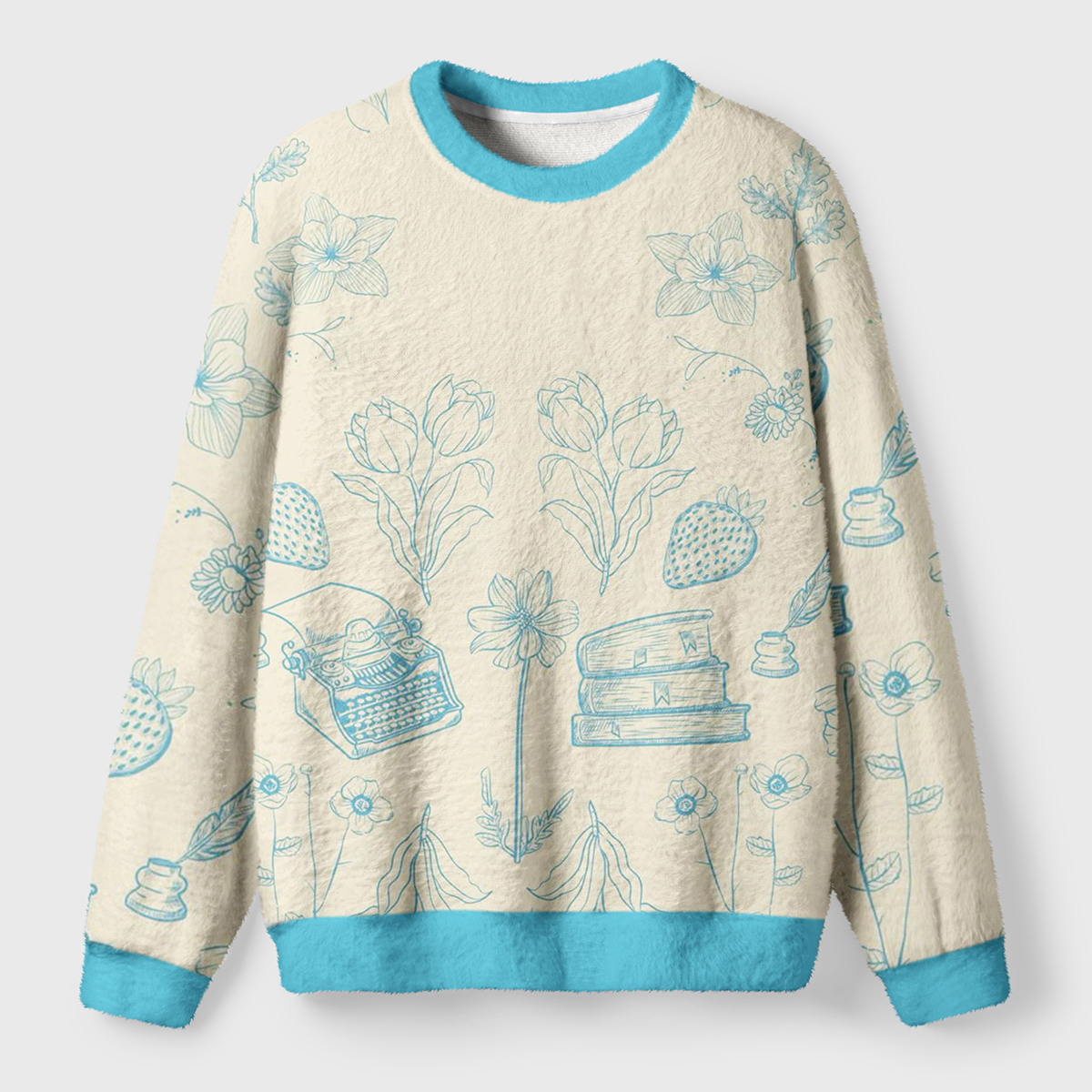 Petals, Pages & Typewriter Days Ugly Fuzzy Fleece Sweatshirt