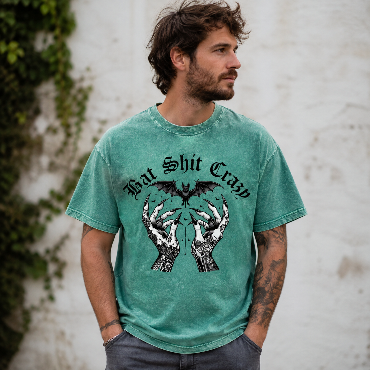Hands Up for Bat Shit Crazy Washed T-Shirt