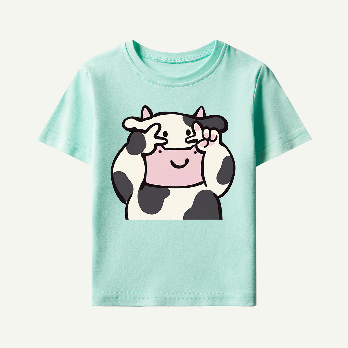 Peekaboo Cow Cute Cartoon Kids T-Shirt