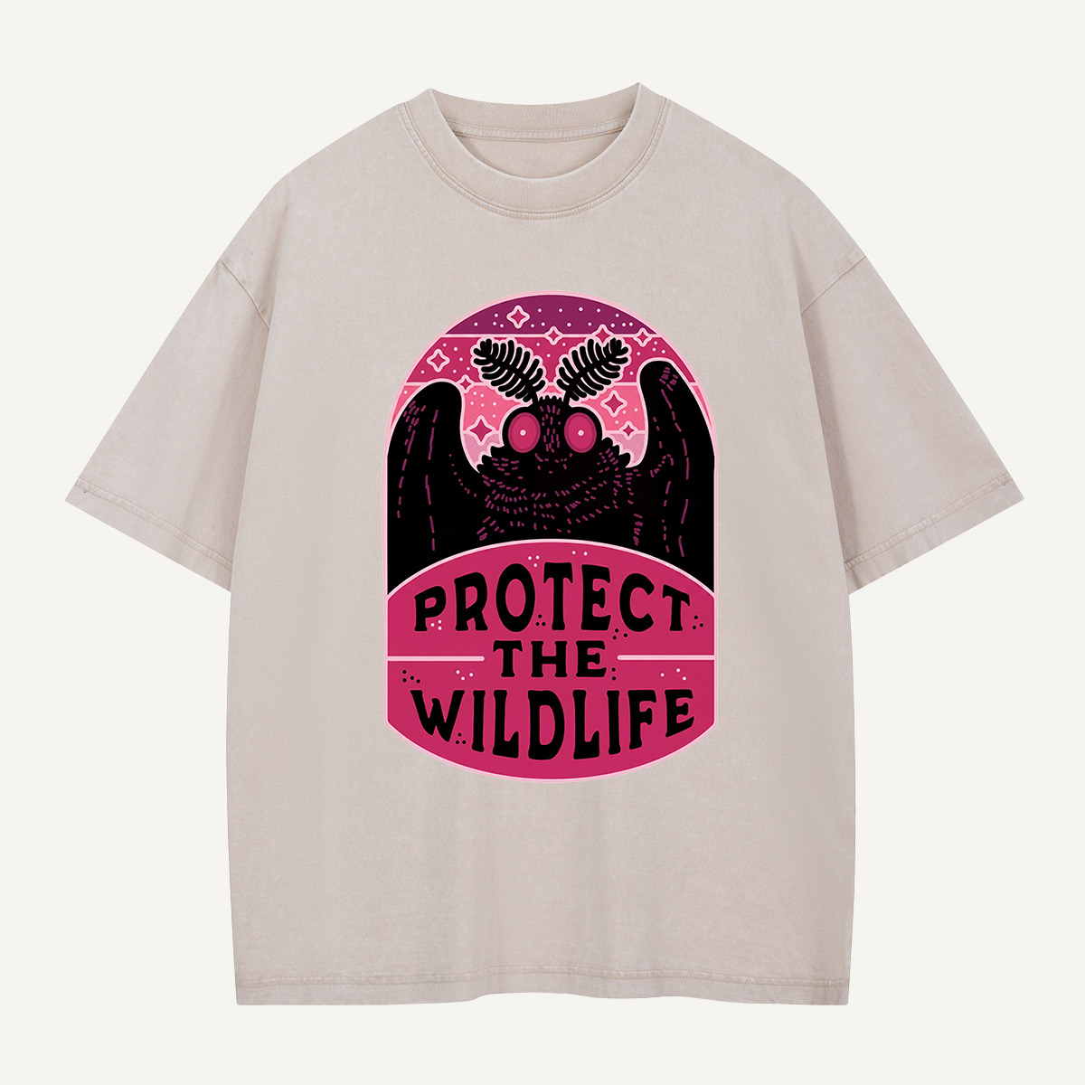 Protect the Wildlife Mothman Washed T-Shirt