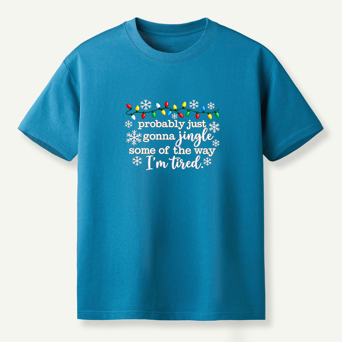 Probably Just Gonna Jingle Some Of The Way Im Tired Snowflake T-Shirt