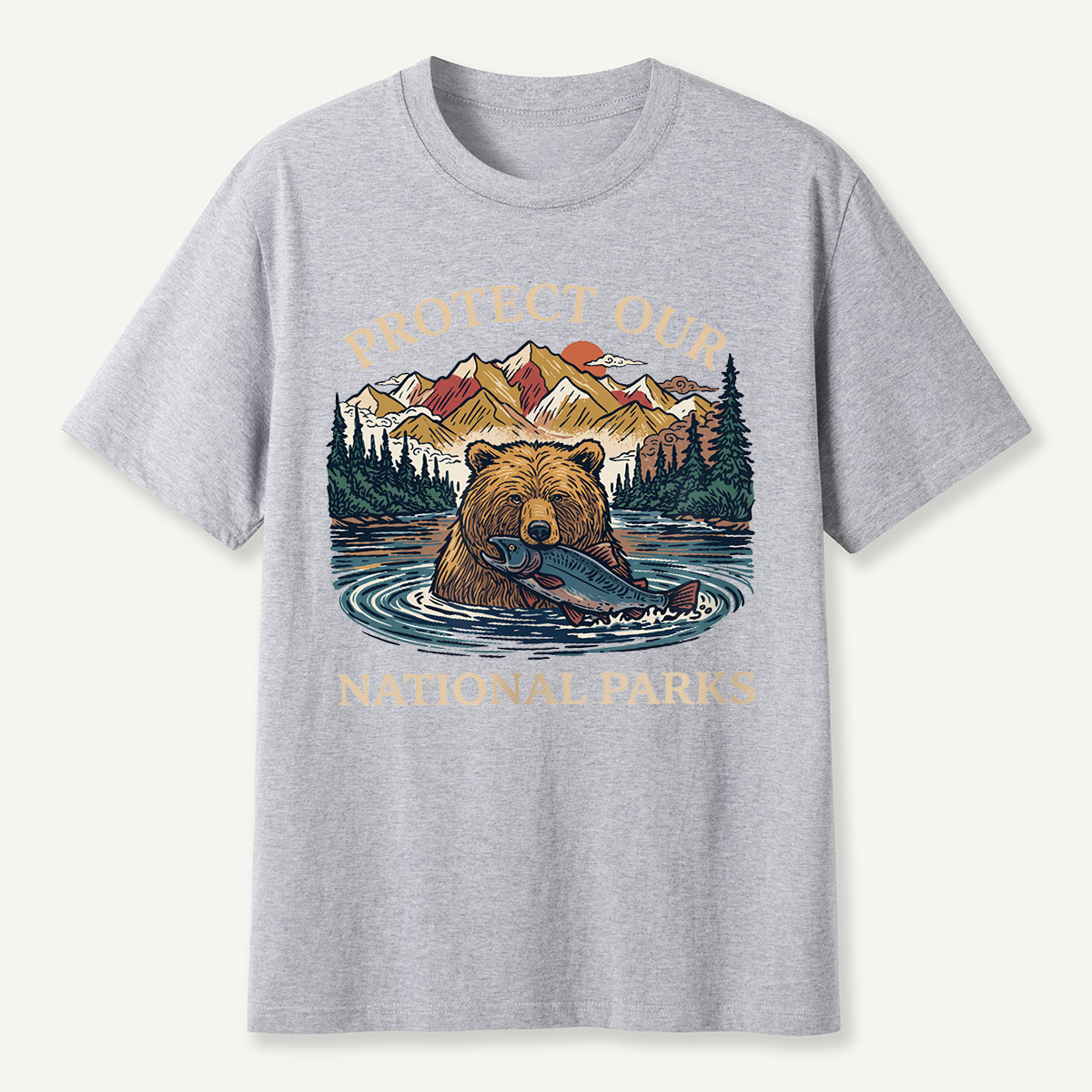 Protect Our National Parks Bear & Salmon T-Shirt