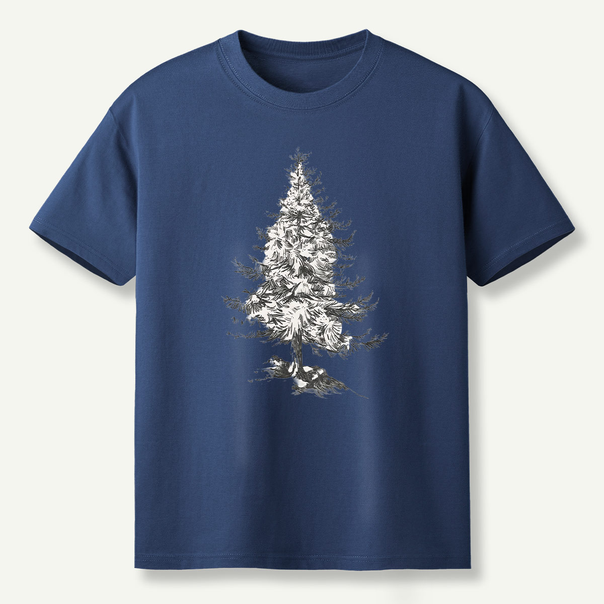 Lone Pine Tree Detailed Sketch T-Shirt