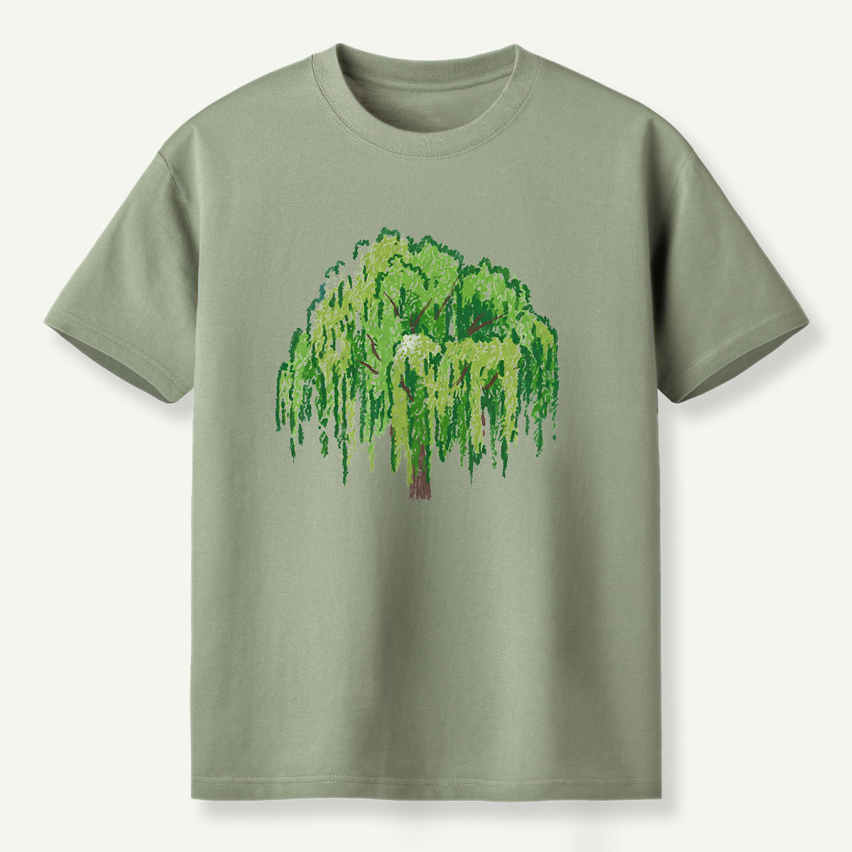 Weeping Willow Tree Watercolor T-Shirt