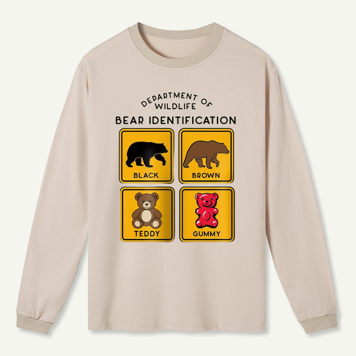 Department of Wildlife Bear Identification Long Sleeve T-Shirt