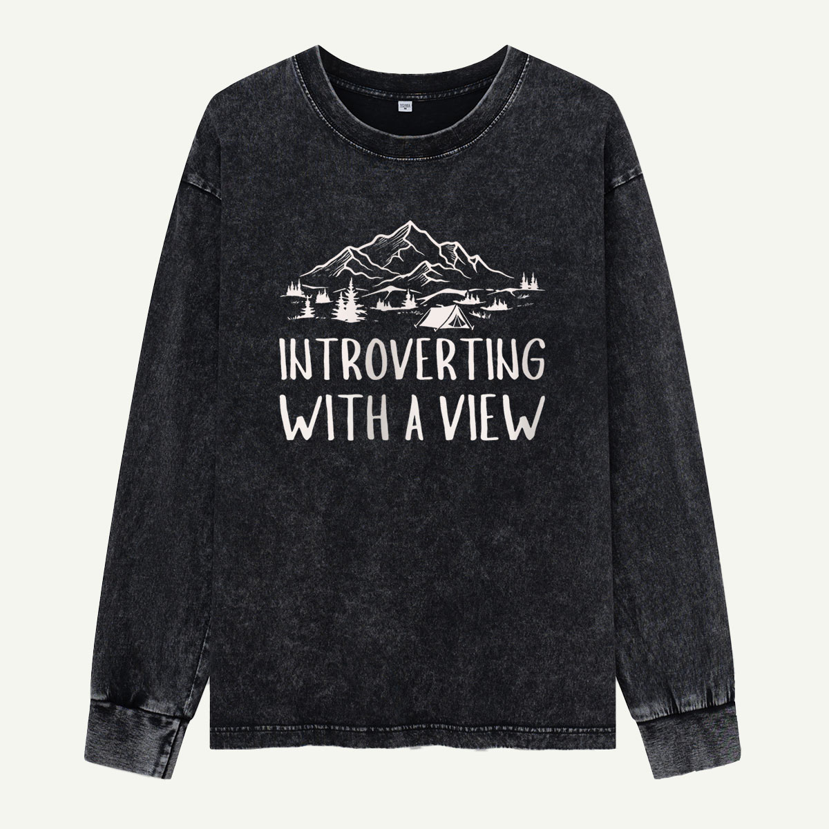 Introverting With a View Washed Long Sleeves