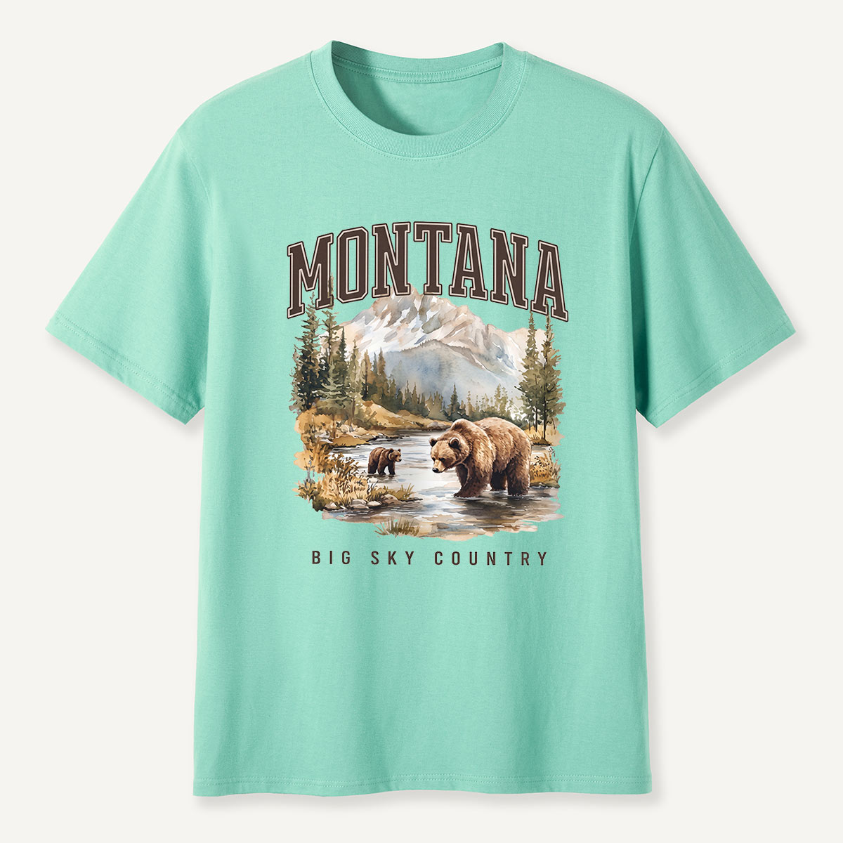 Montana Big Sky Country Grizzly River T-Shirt