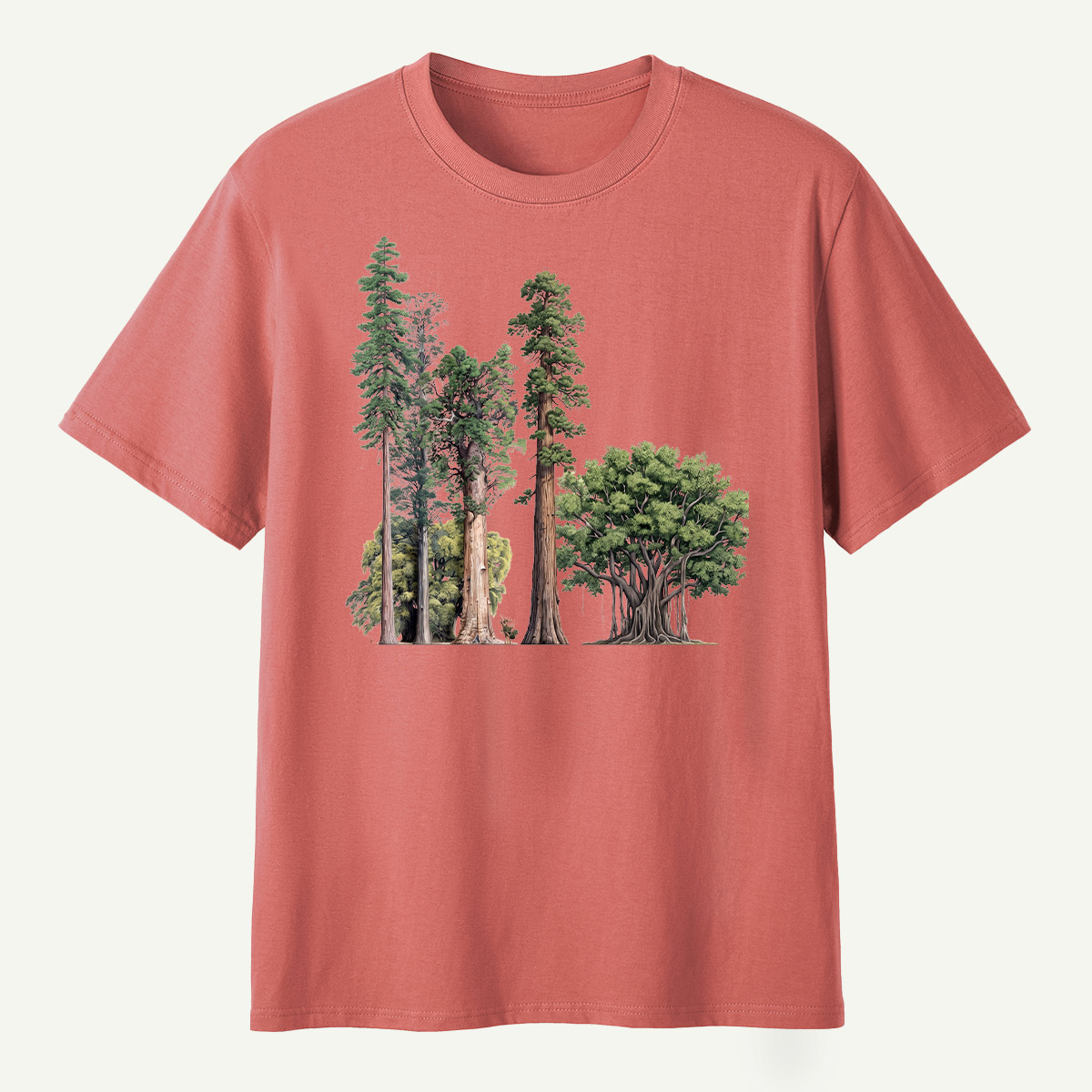 Giant Redwood Forest Botanical Study T-Shirt