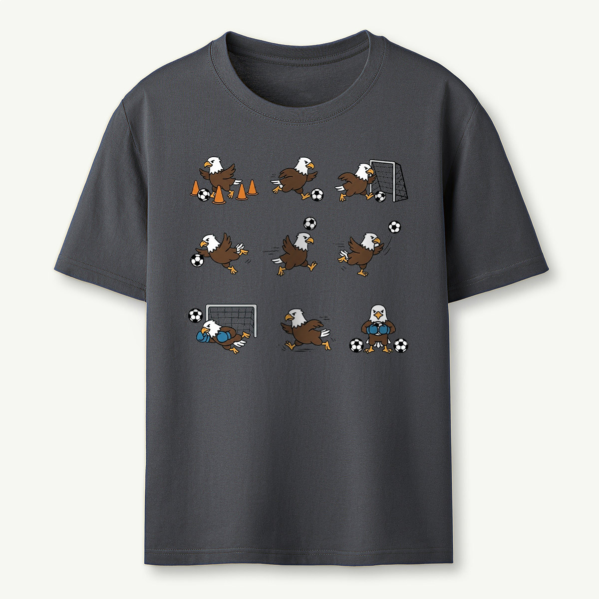 Funny Bald Eagle Soccer T‑Shirt