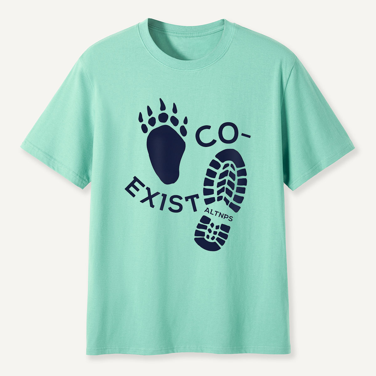 Co-Exist Bear Track and Boot Print T-Shirt