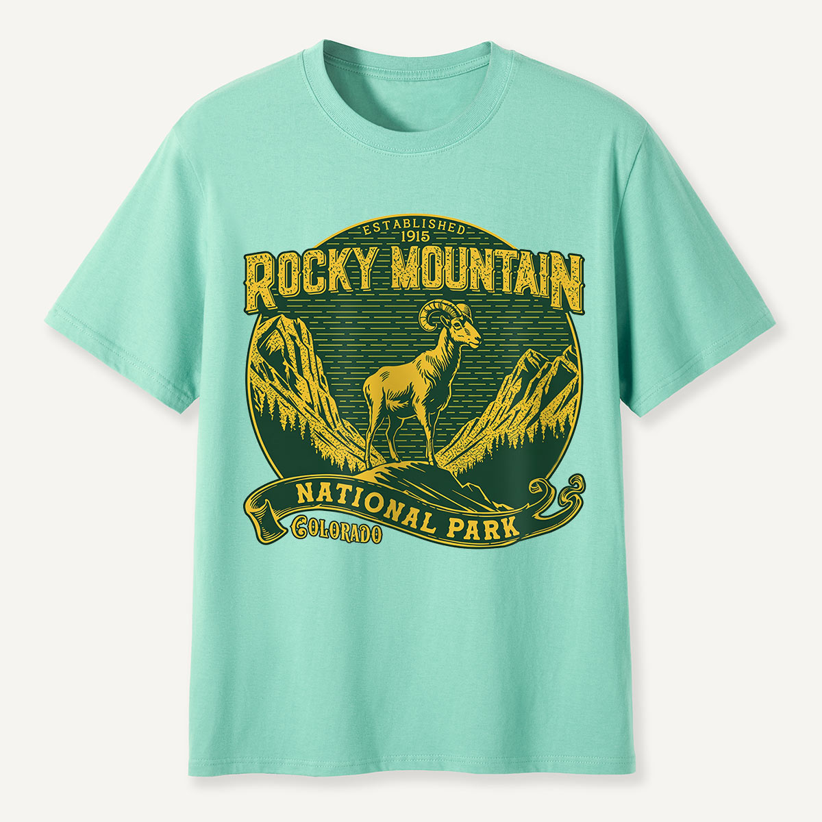 Rocky Mountain National Park Ram Badge T-Shirt