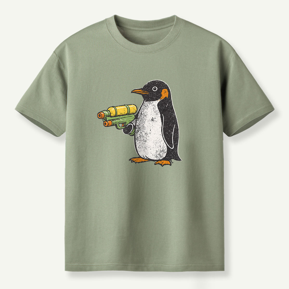 Flight Was Never An Option Water Gun Penguin T-Shirt