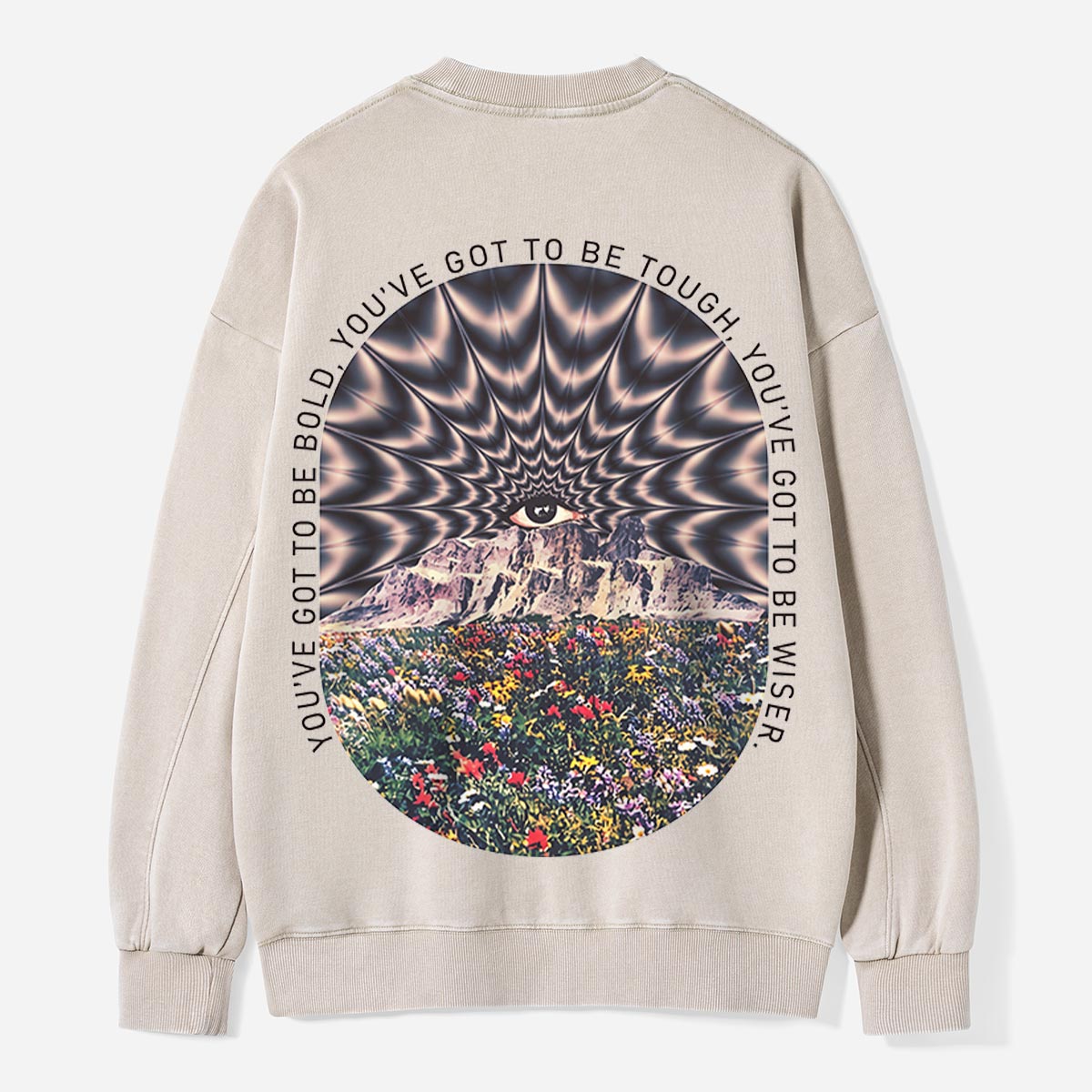Be Bold Where the Mountains Bloom Washed Sweatshirts