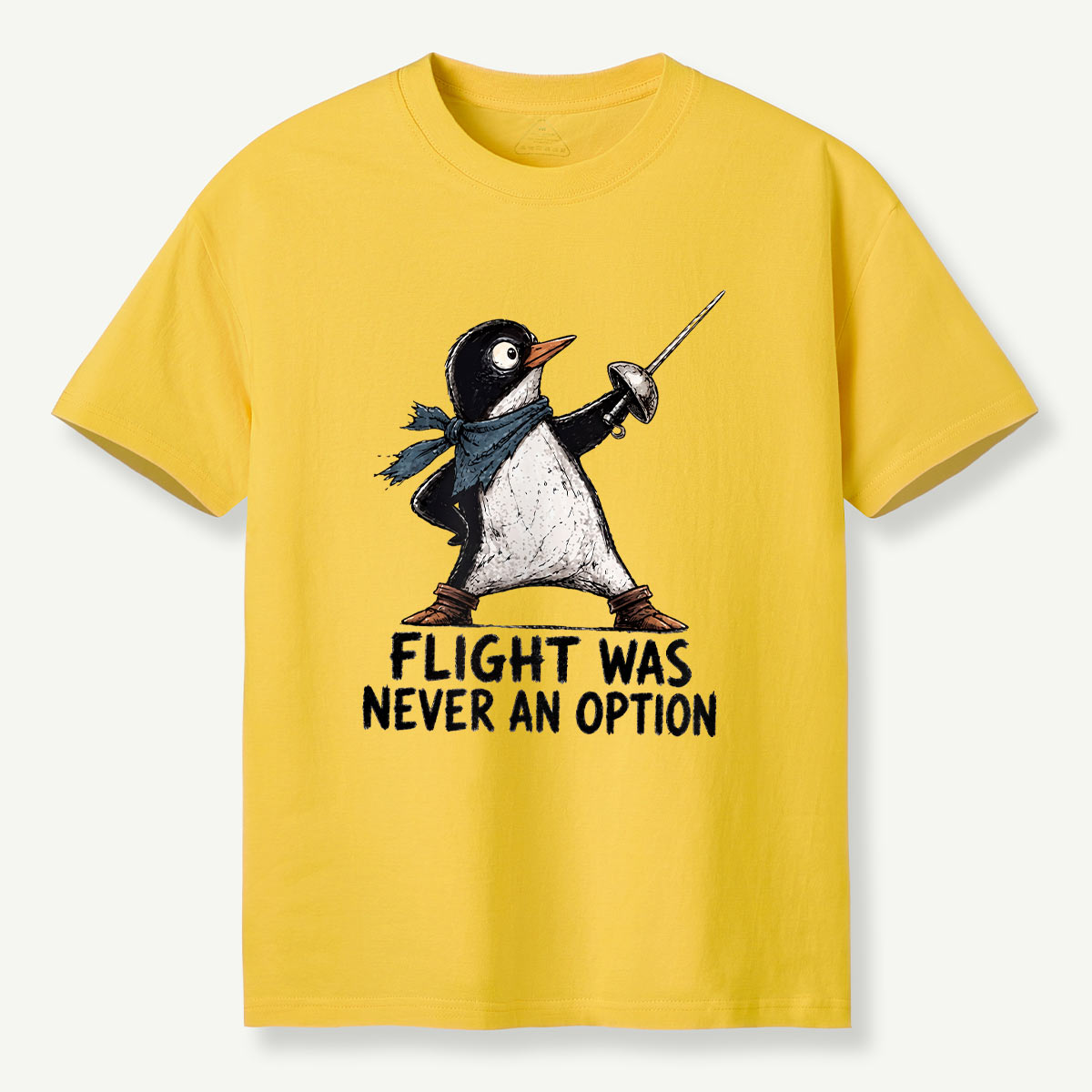 Flight Was Never An Option Fencing Penguin T-Shirt