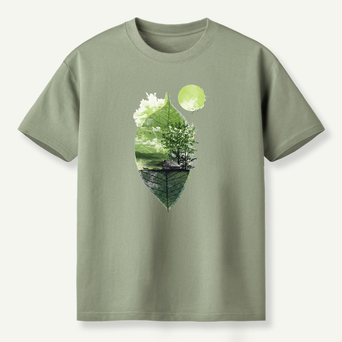 Forest Inside A Leaf Landscape T-Shirt