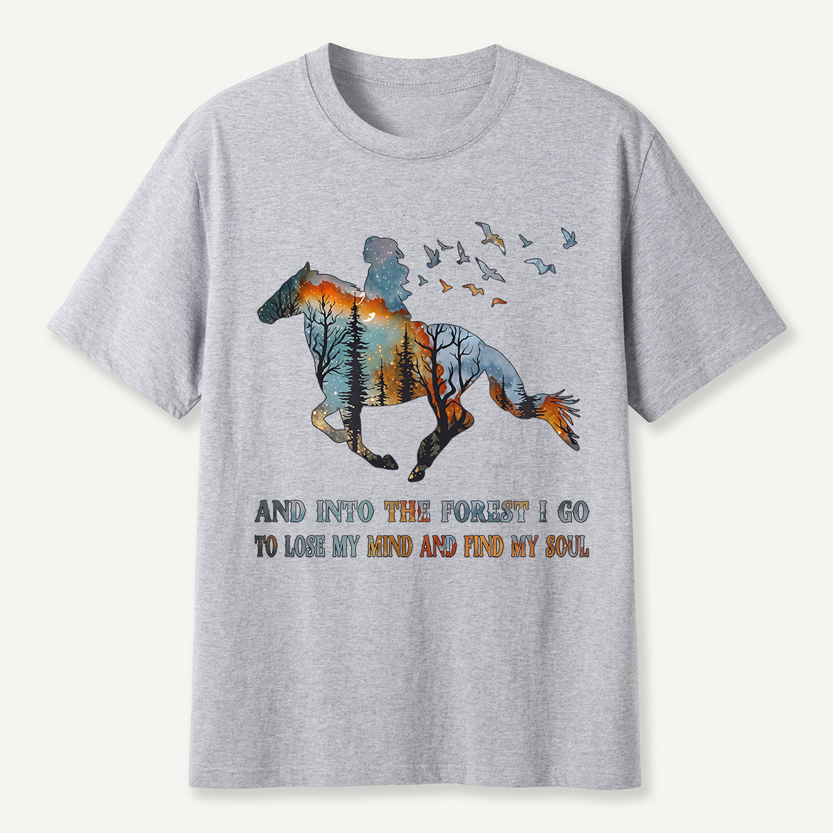 And Into the Forest I Go Horse Silhouette T-Shirt