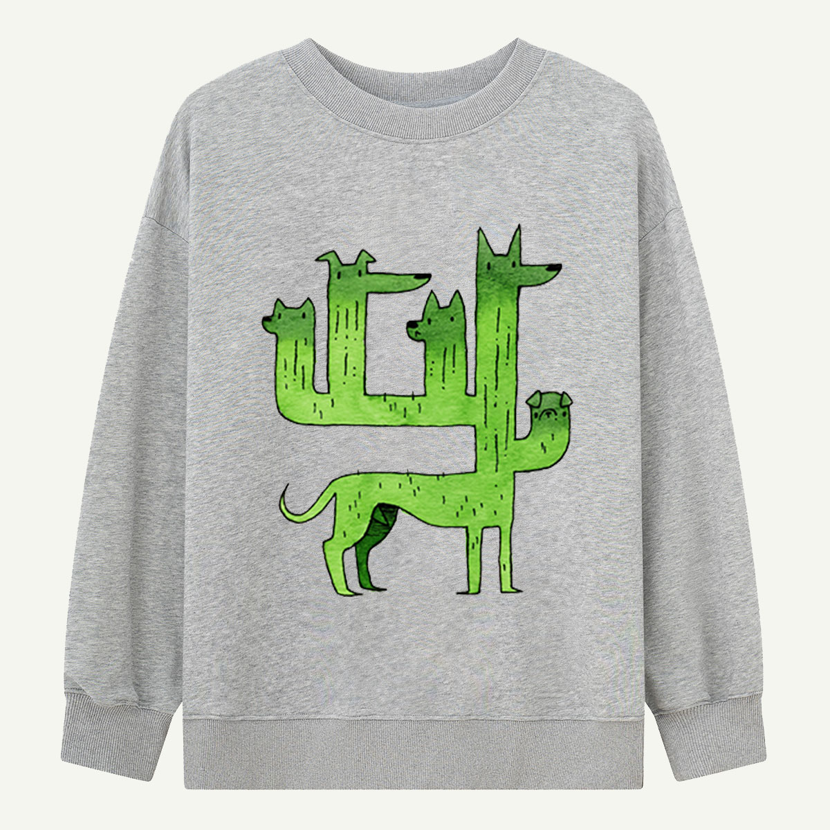 Dog Cactus Form Sweatshirts