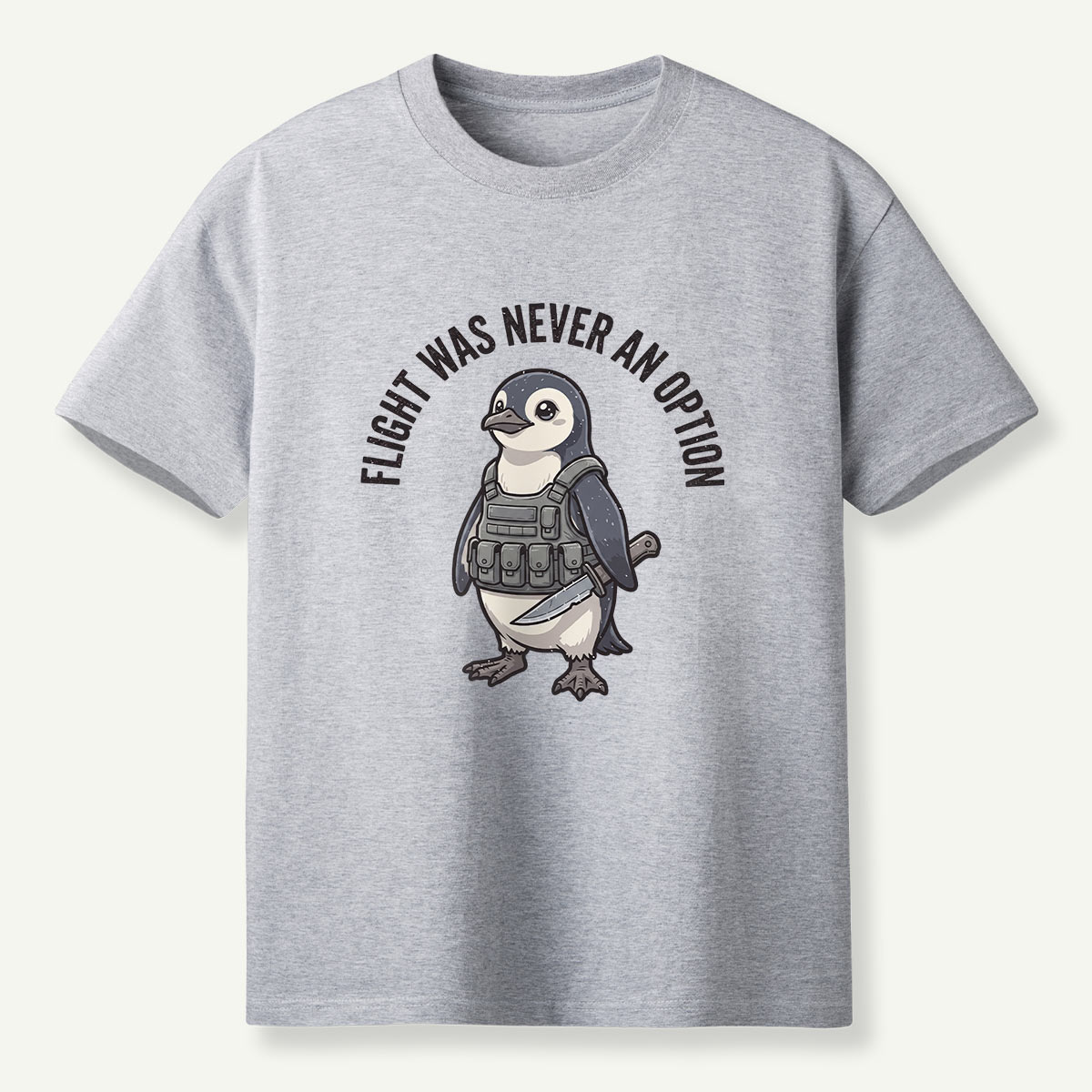 Flight Was Never An Option Belt Knife Penguin T-Shirt