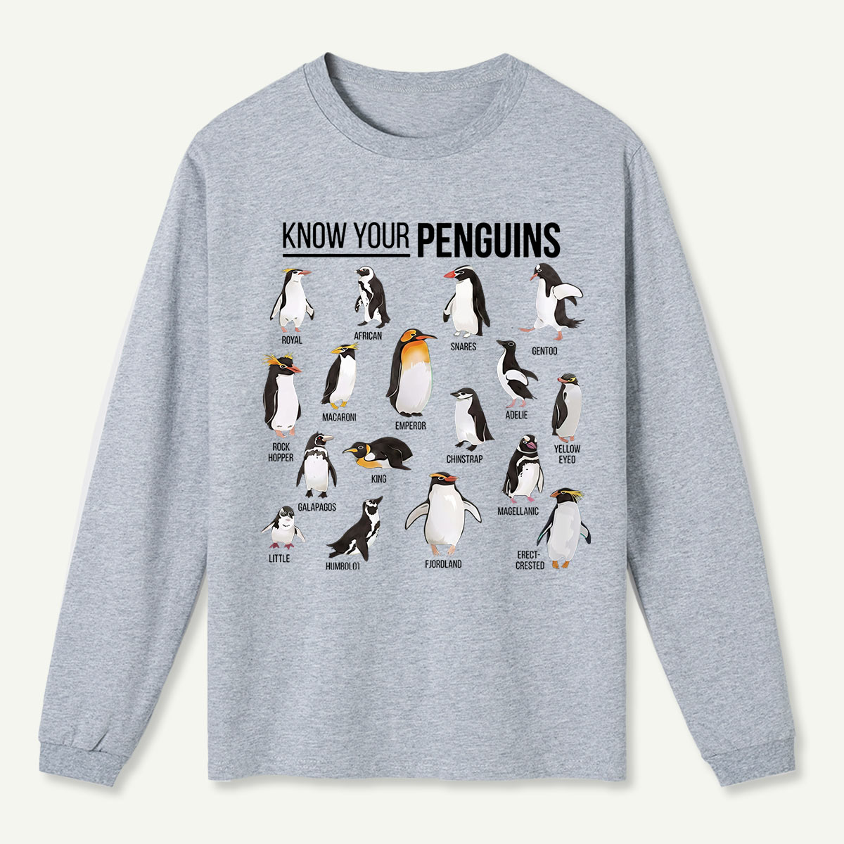 Know Your Penguins Long Sleeve T-Shirt