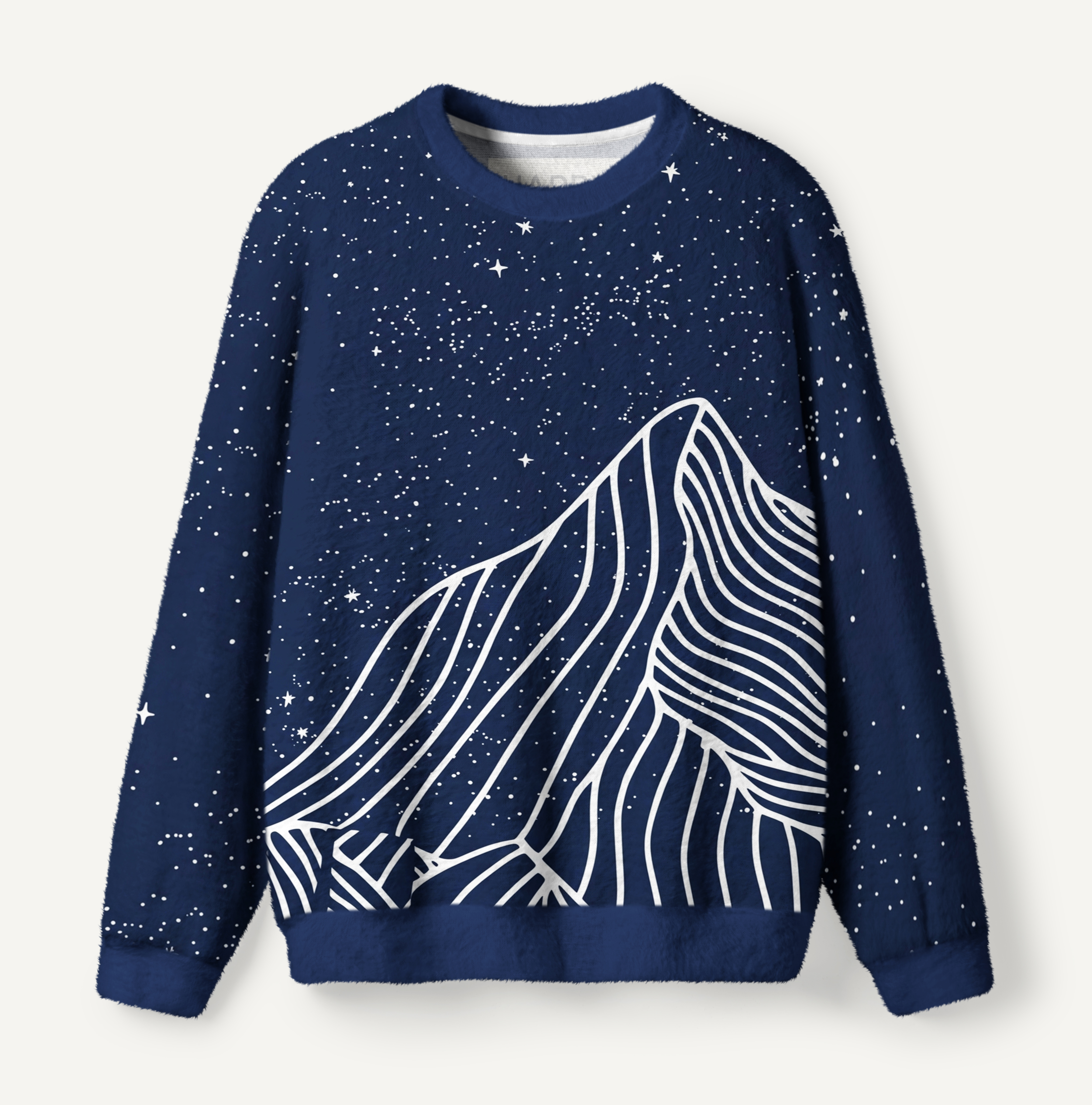 Alpine Etching Ugly Fuzzy Fleece Sweatshirt