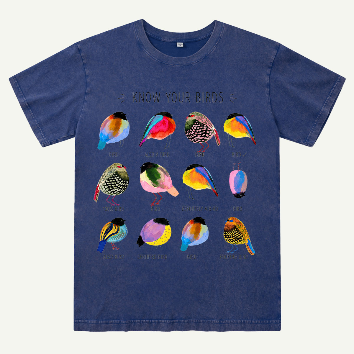 Colorful Bird Guide Washed T-Shirt