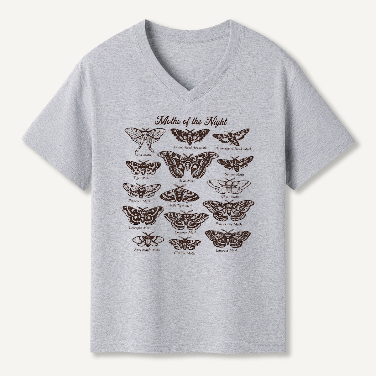 Moths Of The World Field Guide V-neck T-Shirt