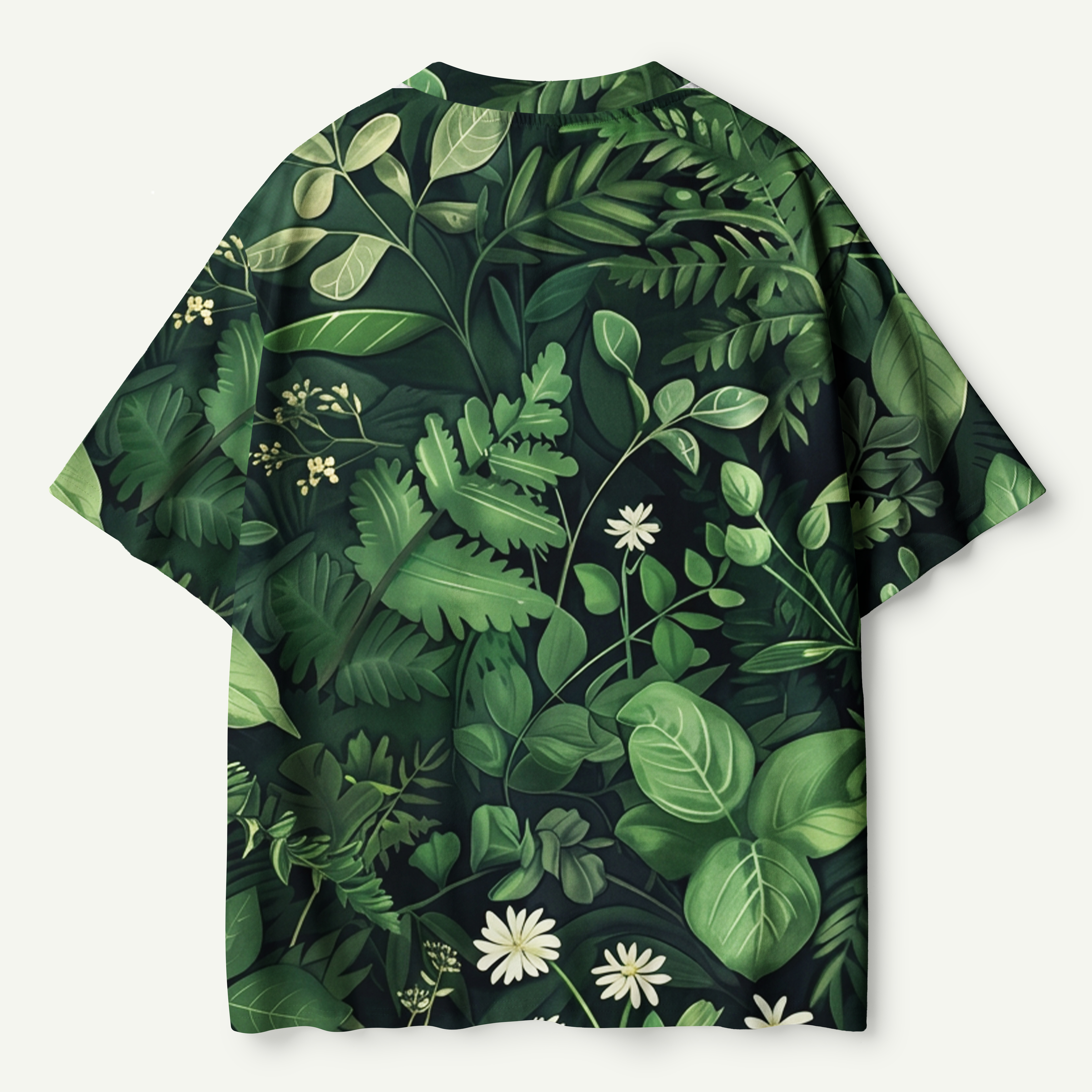 Deep Forest Fern Botanical Pattern Premium Eco Tee