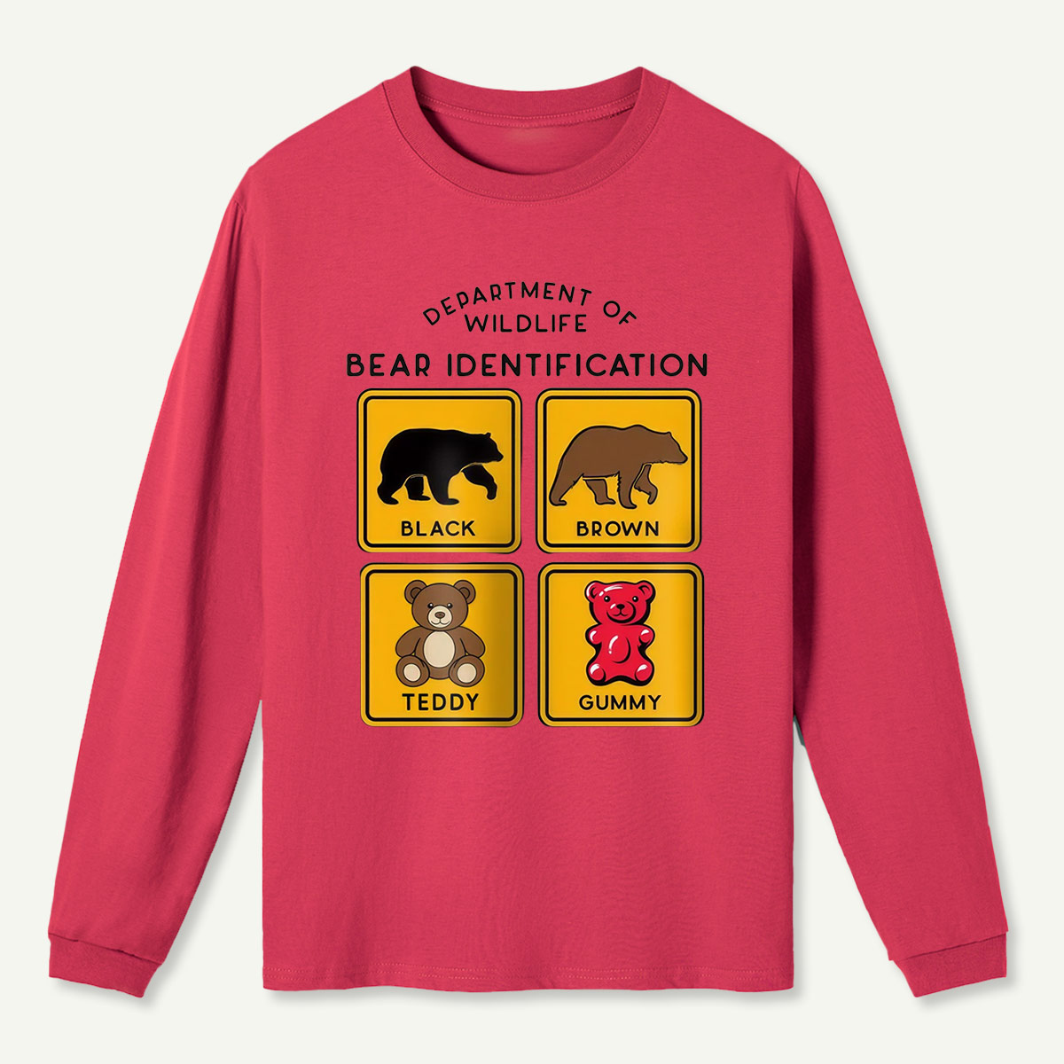 Department of Wildlife Bear Identification Long Sleeve T-Shirt