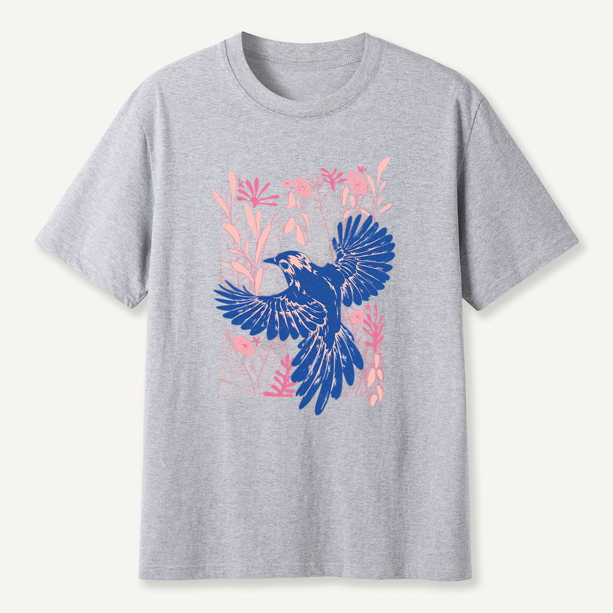 Vintage Blue Bird Botanical T-Shirt