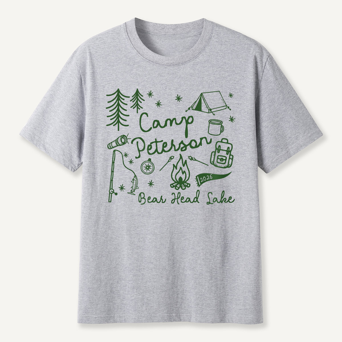 Camp Style Bear Head Lake Camping T-Shirt