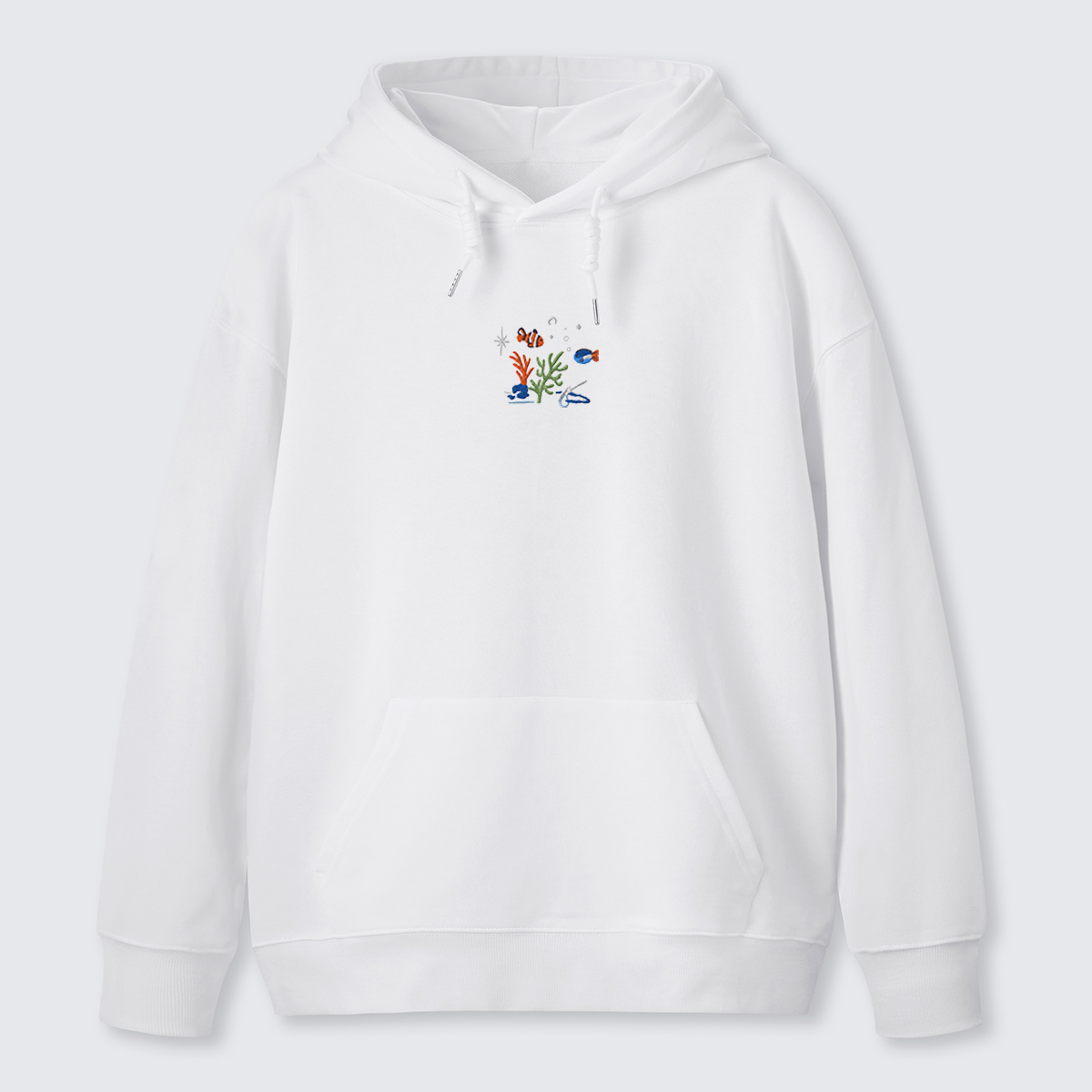Underwater Reef Fish Embroidered Hoodie