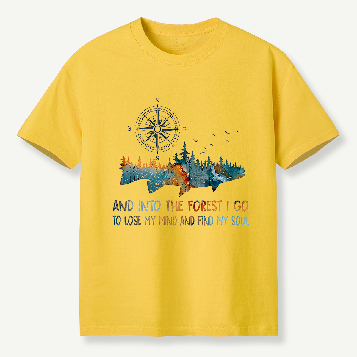 And Into the Forest I Go Bear Compass T-Shirt