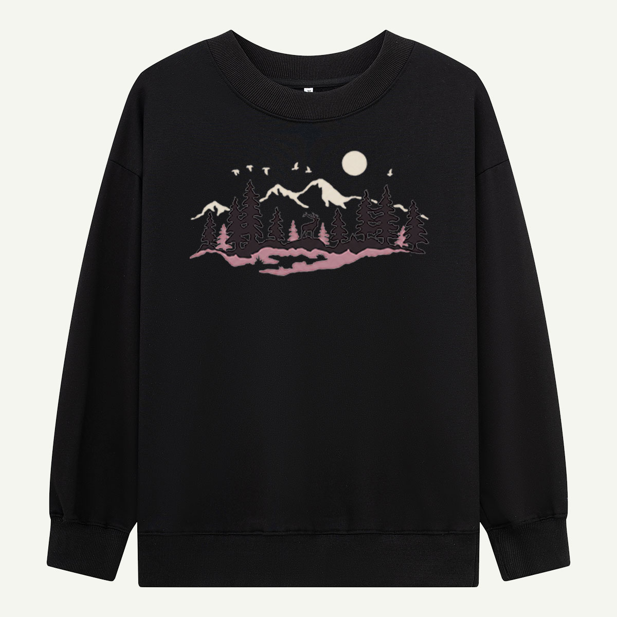 Tall Pines With Tiny Birds Sweatshirts