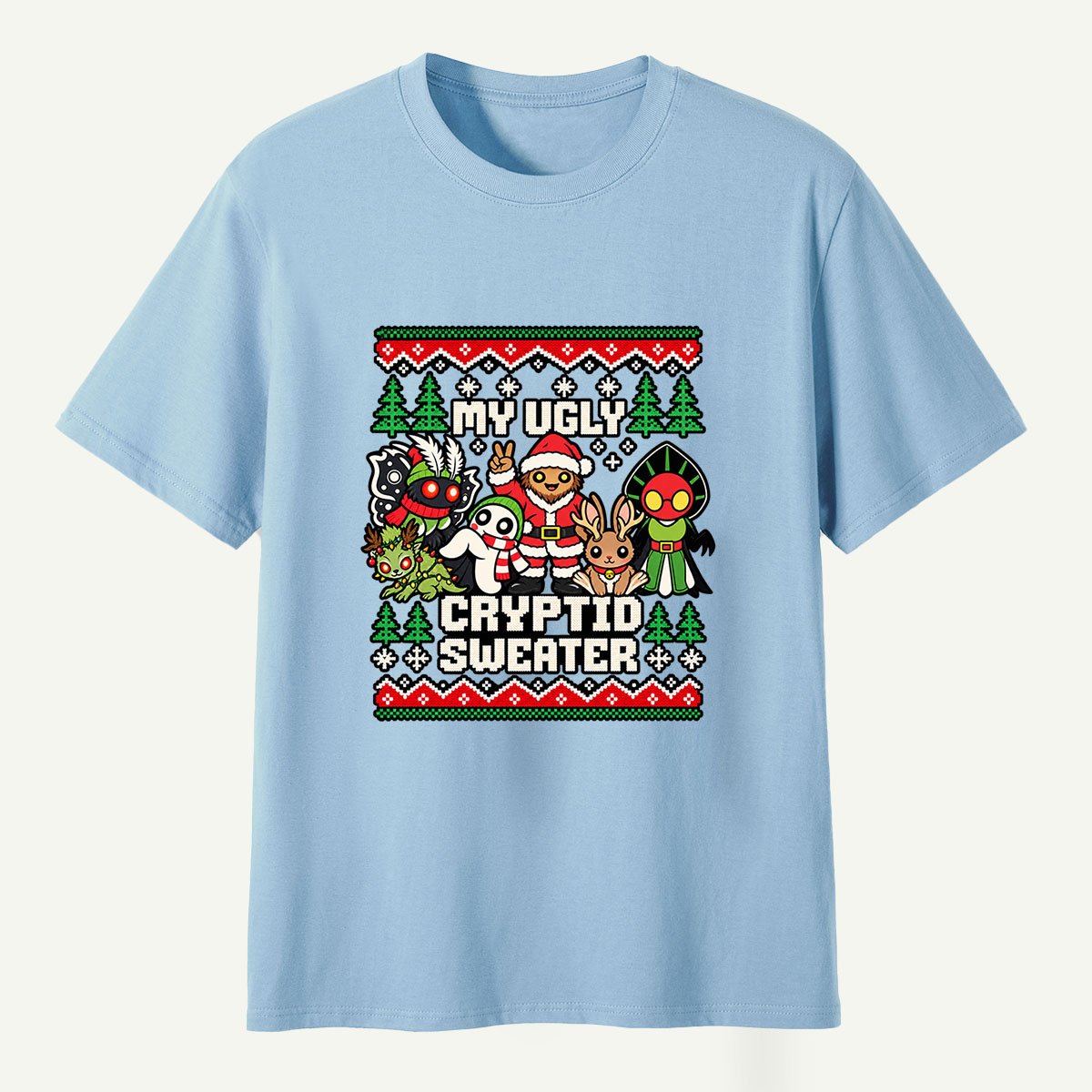 My Ugly Cryptid Sweater Christmas Creatures T-Shirt