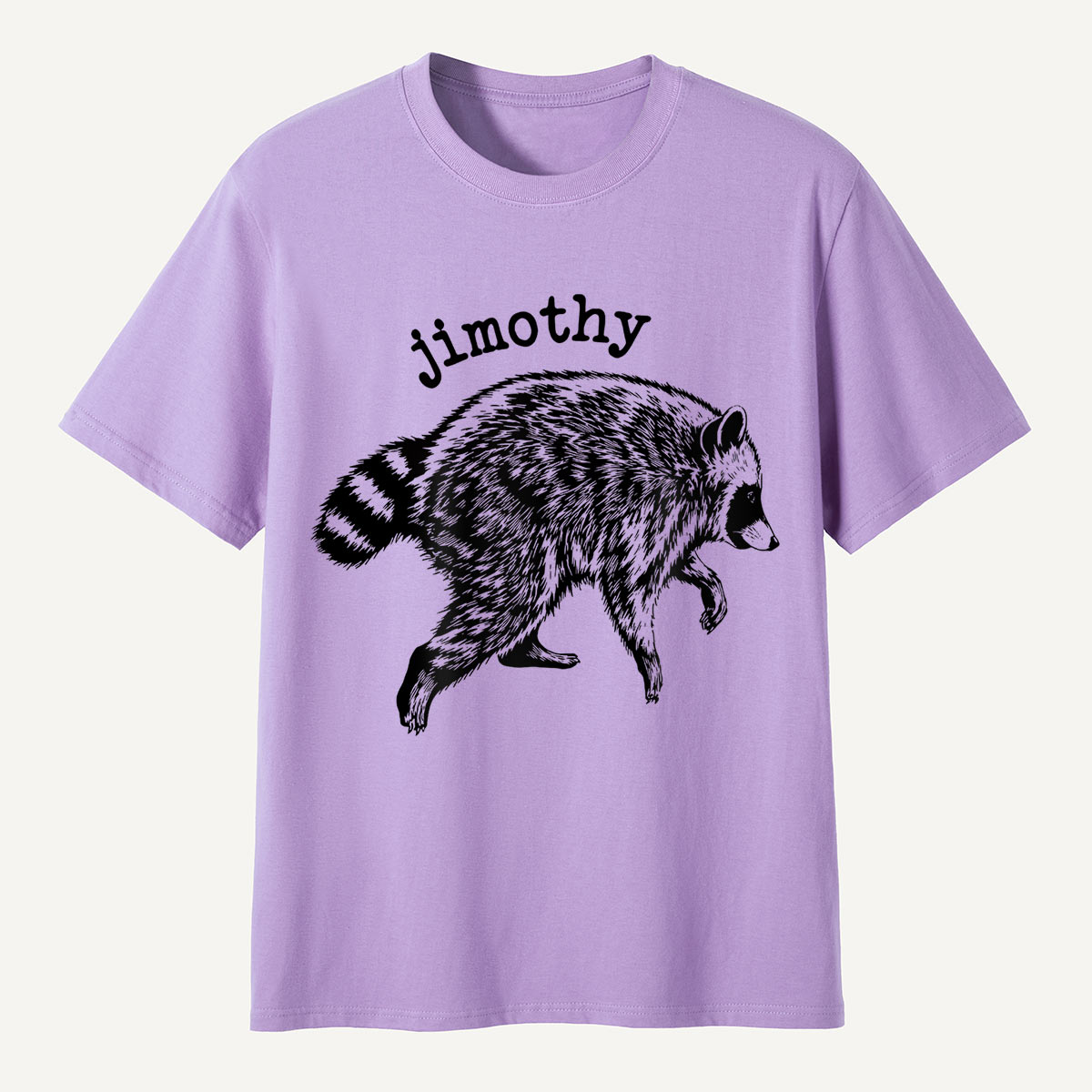 Jimothy Classic Black Line Raccoon T-Shirt