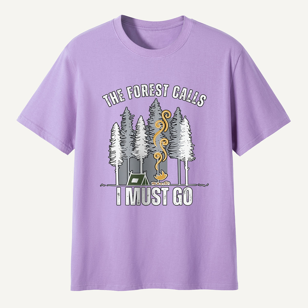 The Forest Calls I Must Go Campfire T-Shirt