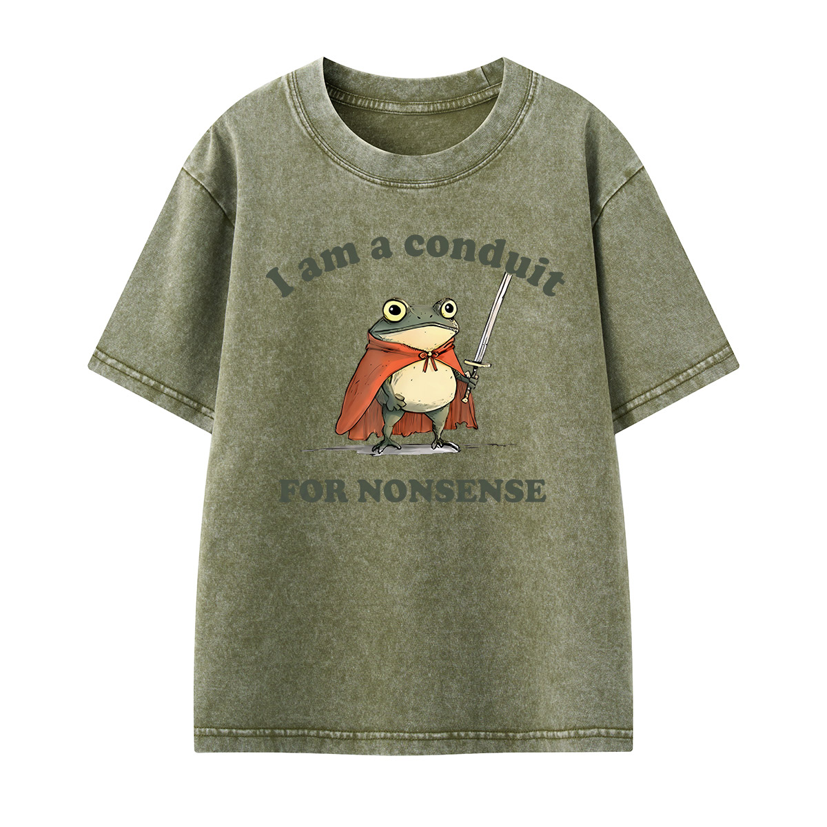 I Am A Conduit For Nonsense Kids Washed T-Shirt
