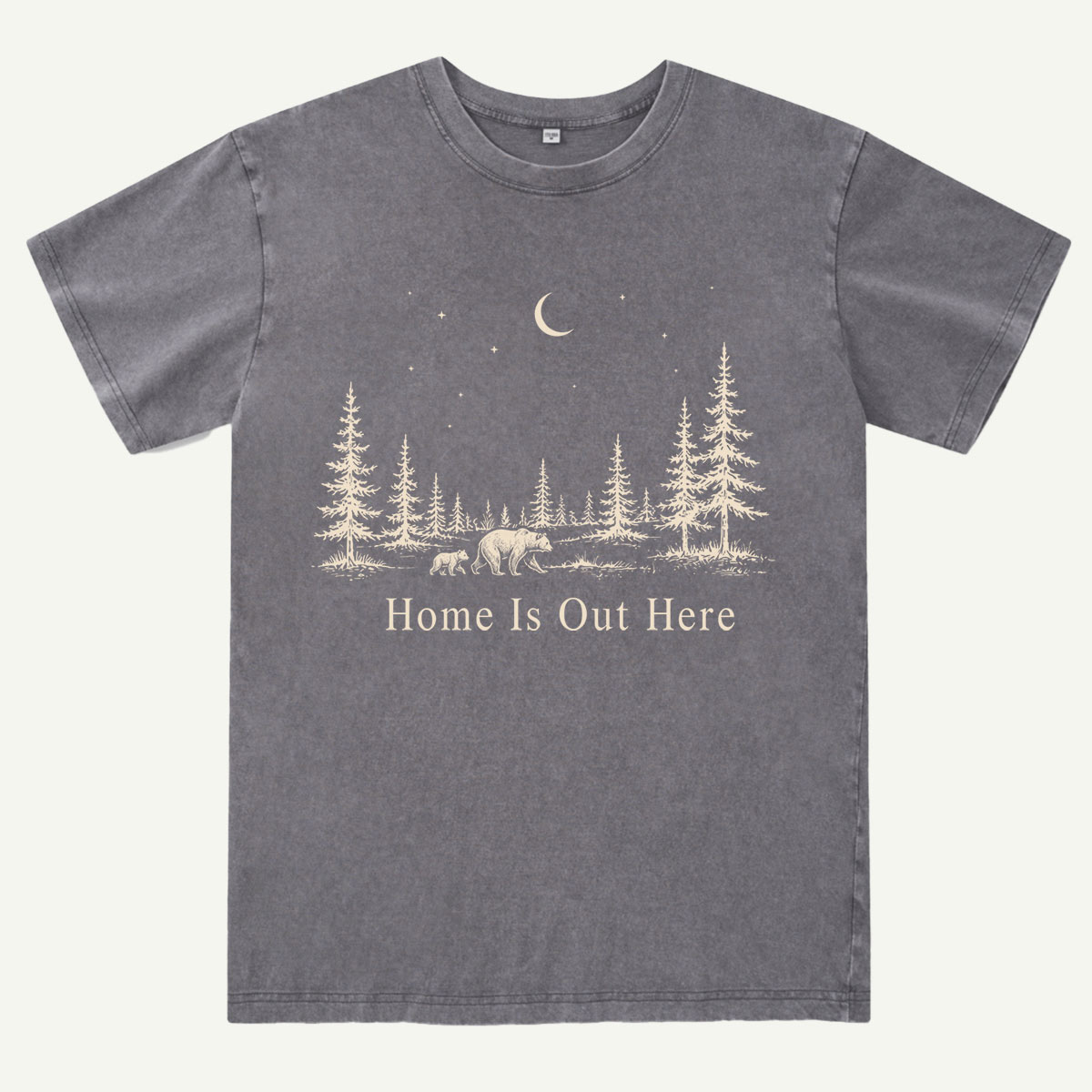 Home Is Out Here Bear Forest Washed T-Shirt