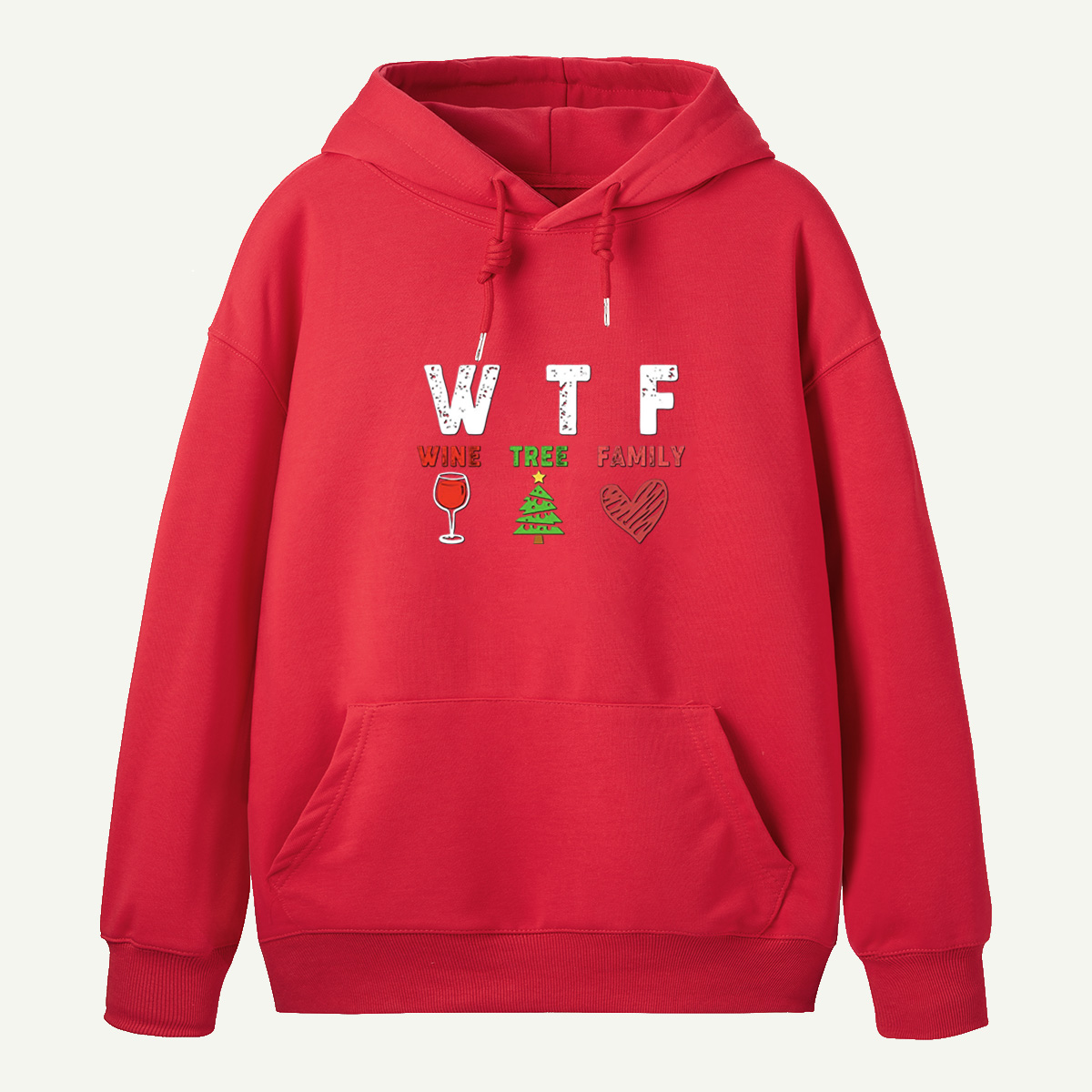 WTF Wine Tree Family Funny Christmas Essentials Hoodie
